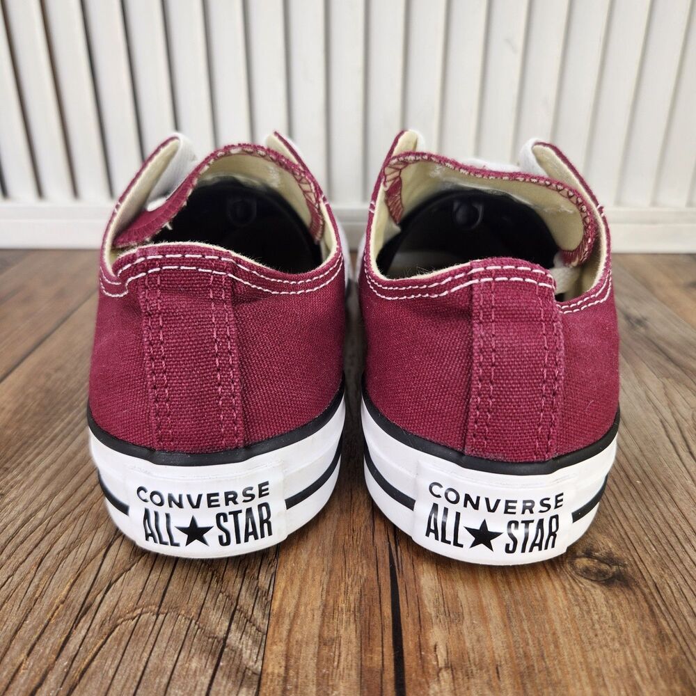 Converse Chuck Taylor All Star OX Sneakers Womens Sz 7 Maroon Canvas Shoes M9691 - Picture 4 of 11